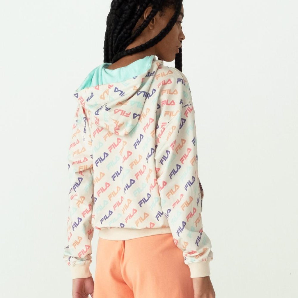 Imagem 2 do produto Blusão com Capuz Fila Colors Fun Feminino