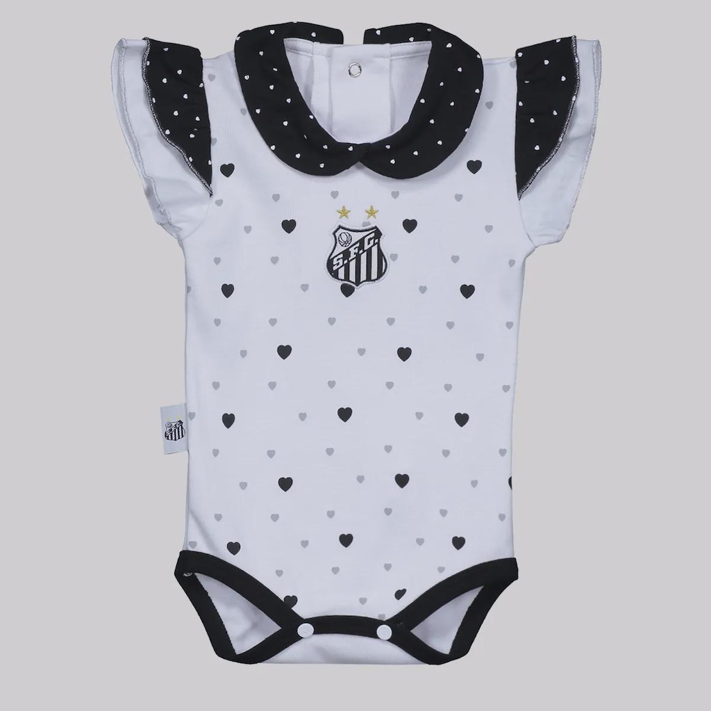 Body Polo Do Santos Coração Branco Feminino FutFanatics