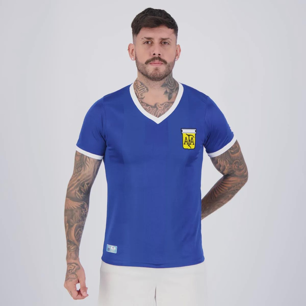 Camiseta Argentina Retrô Copa 1986 Masculina FutFanatics