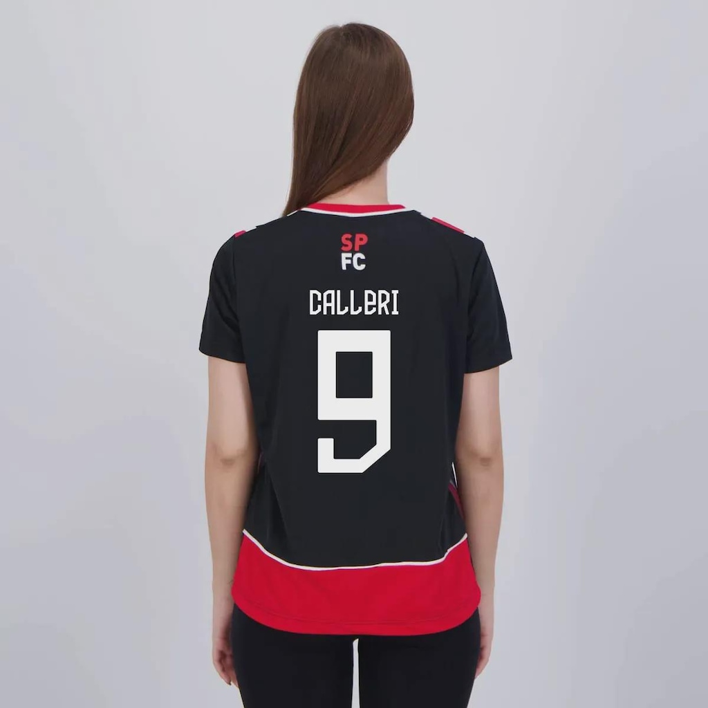 Camiseta Do São Paulo Calleri 9 Romper Feminina FutFanatics