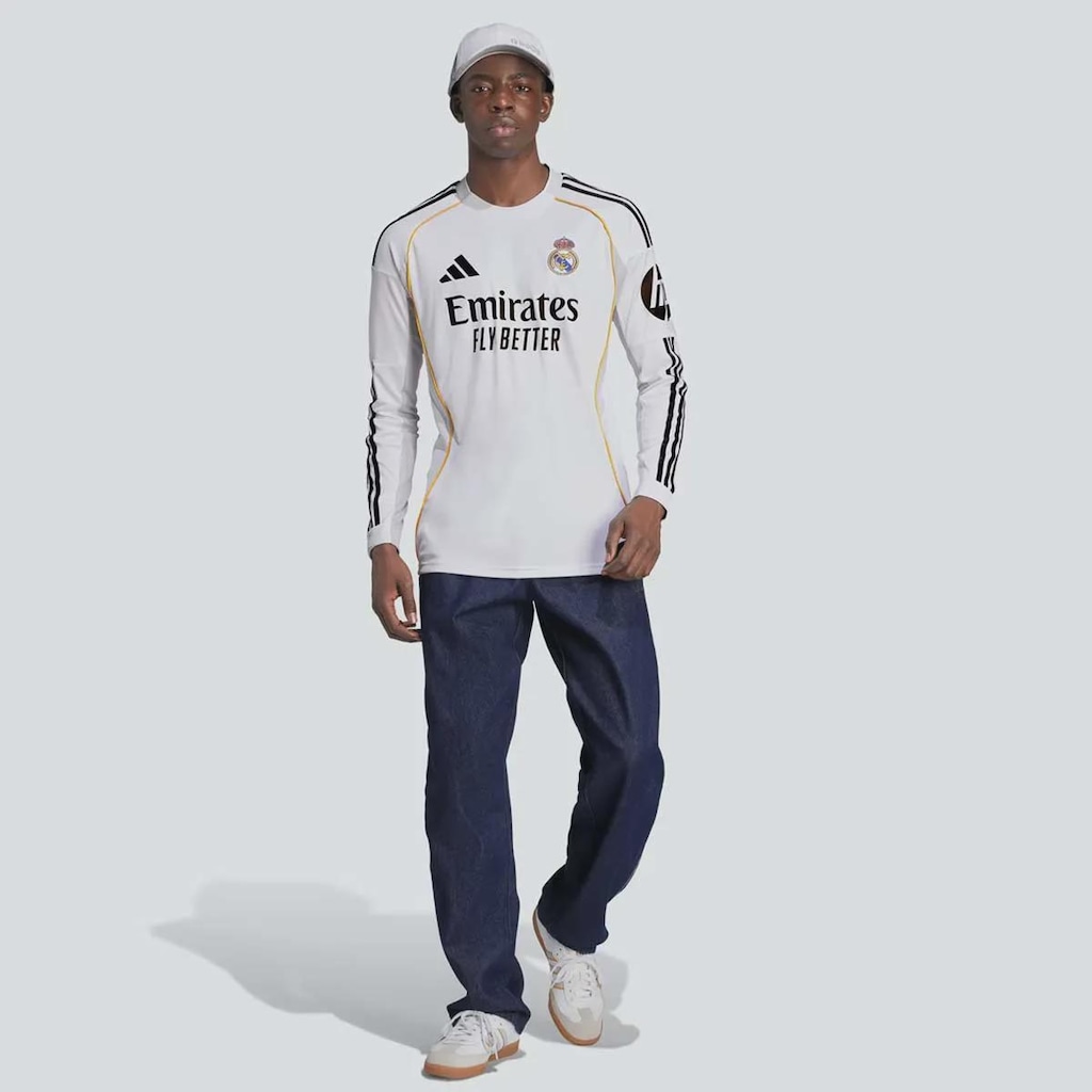 Imagem 3 do produto Camiseta Real Madrid 25/26 Home Manga Longa adidas Masculina