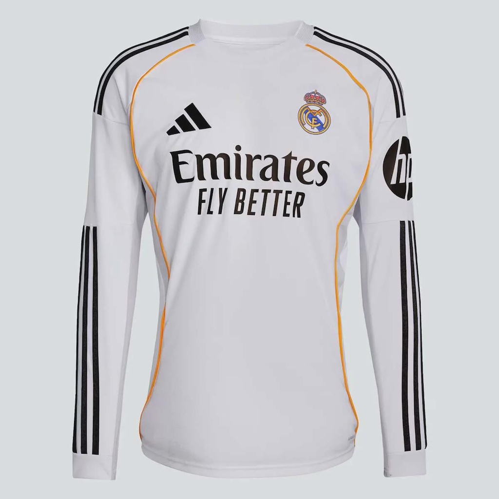 Imagem 4 do produto Camiseta Real Madrid 25/26 Home Manga Longa adidas Masculina