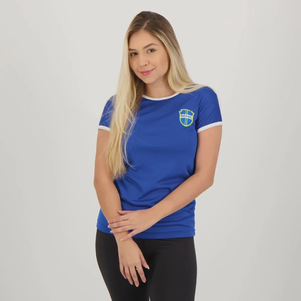 Imagem 5 do produto Camiseta Placar Brasil Feminina - 2 unidades - FutFanatics