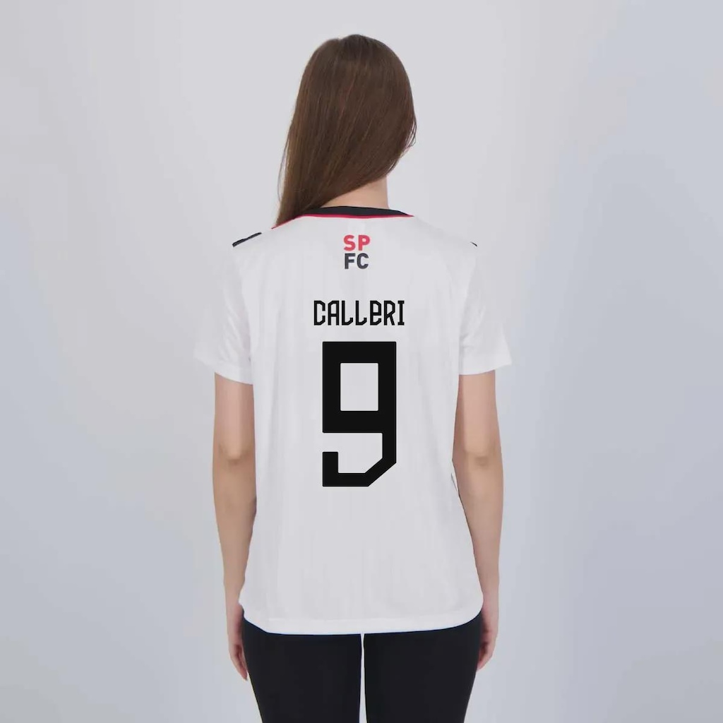 Camiseta São Paulo Calleri 9 Amago Feminina FutFanatics