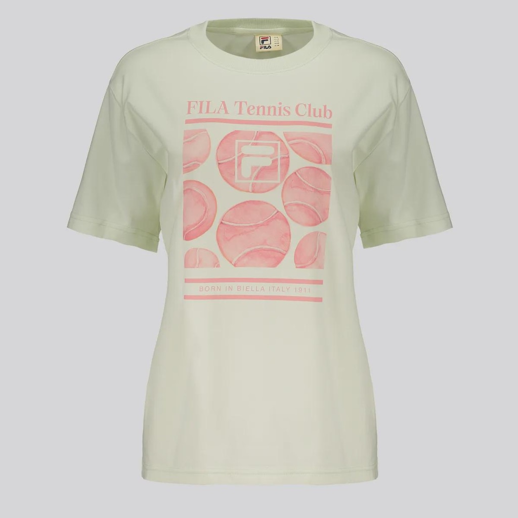 Camiseta Fila Oversized Letter Graphic Feminina