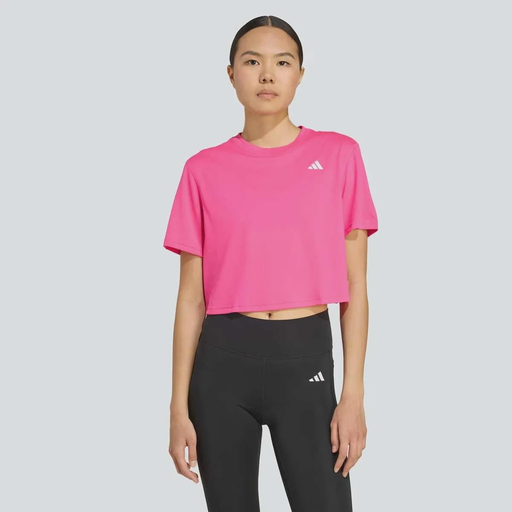 Camiseta Cropped adidas Essentials Feminina