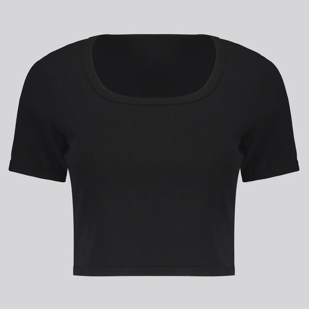 Camiseta Cropped Fila Rib Feminina