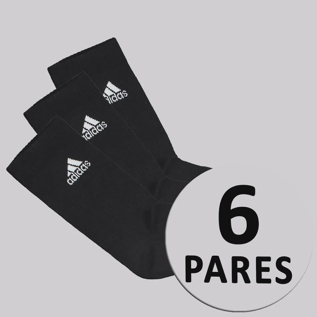 Meia Cano Alto adidas Unissex - 6 unidades