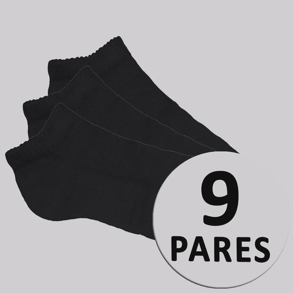 Meia Cano Baixo adidas Unissex - 9 pares