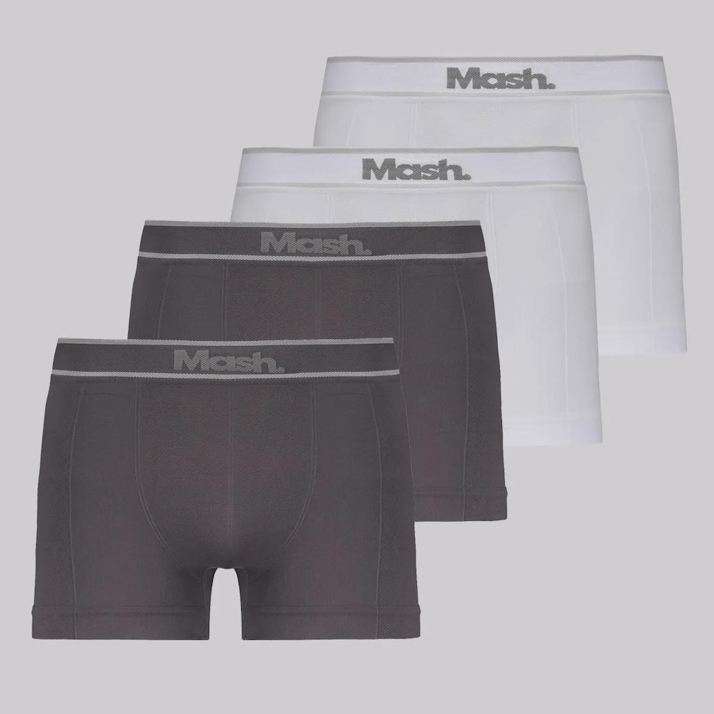 Cueca Boxer Mash Sem Costura - 4 unidades - Adulto