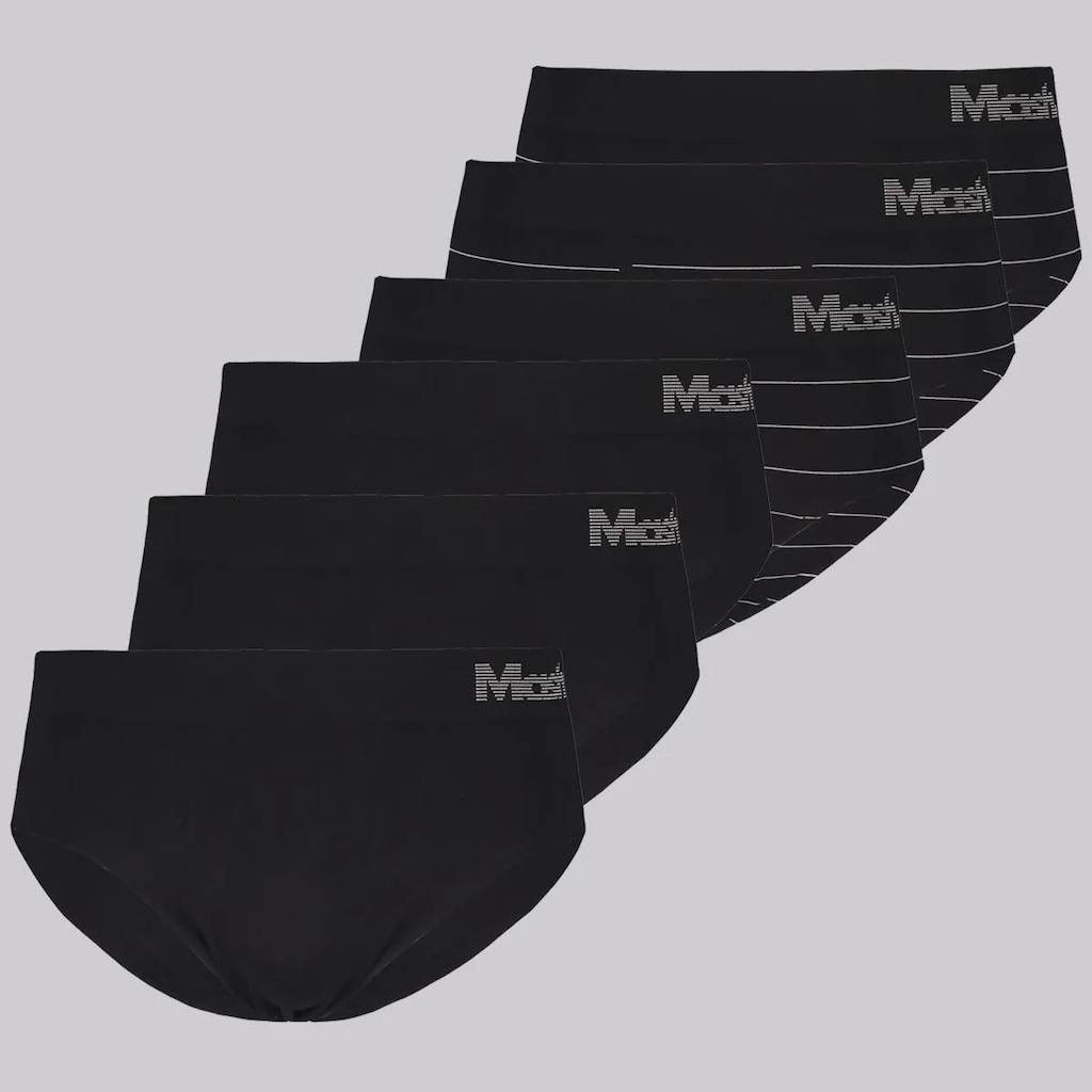 Cuecas Slip Mash - 6 unidades - Adulto