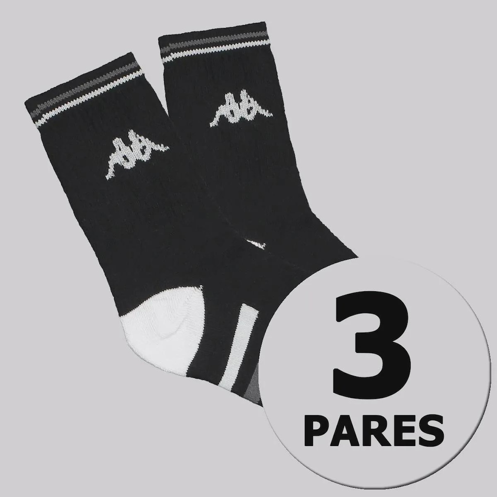 Meia Cano Médio Kappa 3 Pares Comfort  - 3 pares