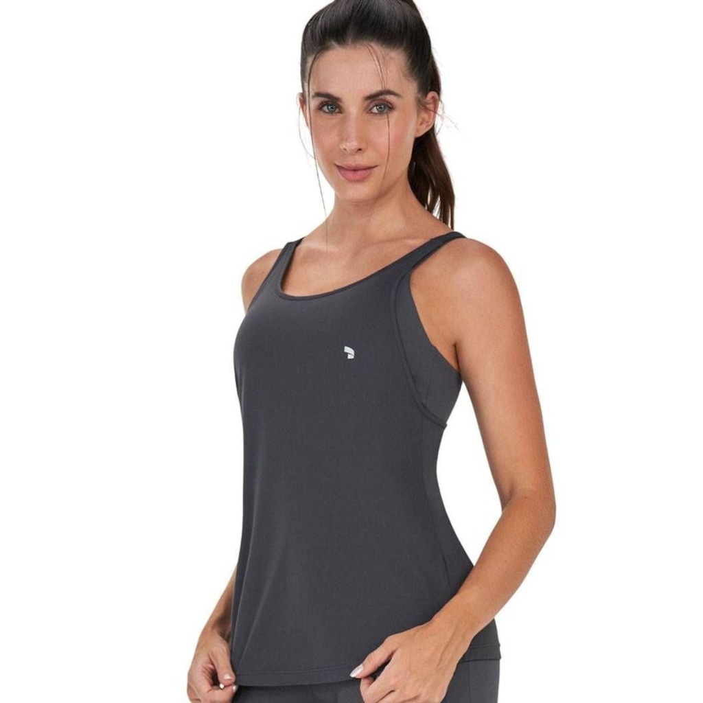 Camiseta Regata Alto Giro Com Elástico Feminina