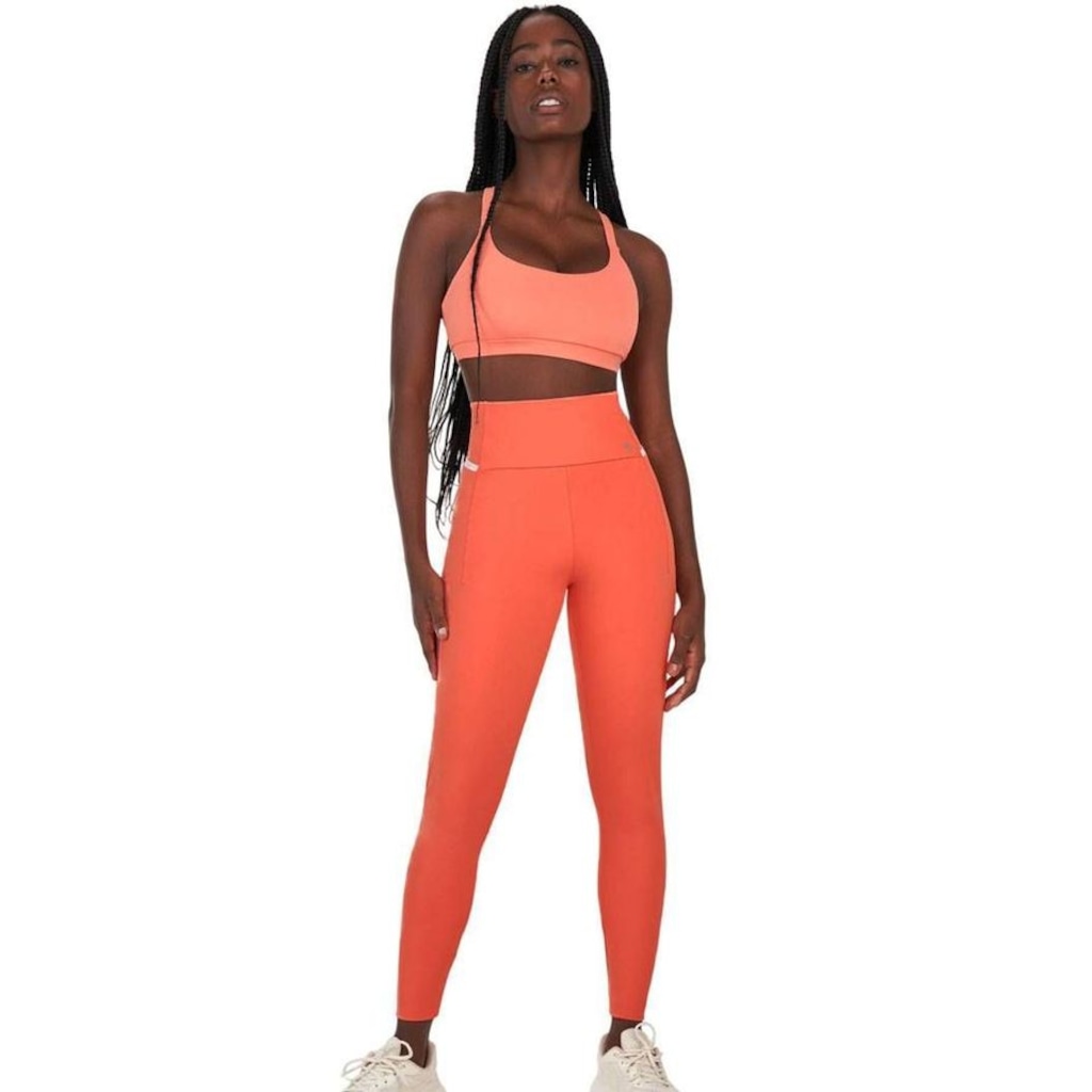 Calça Legging Alto Giro Com Bolso Feminina