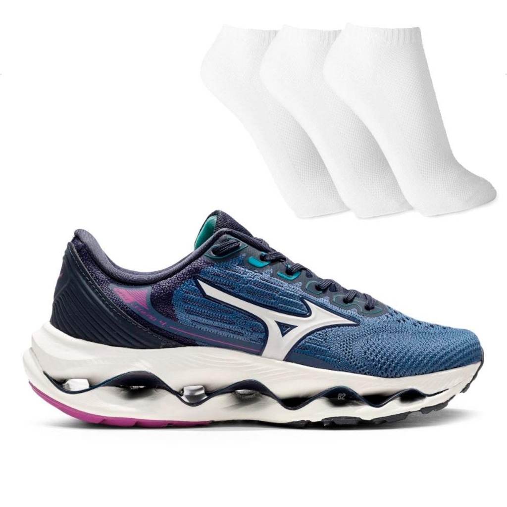Tênis Mizuno Wave Legend 4 Feminino + 3 Pares de Meias