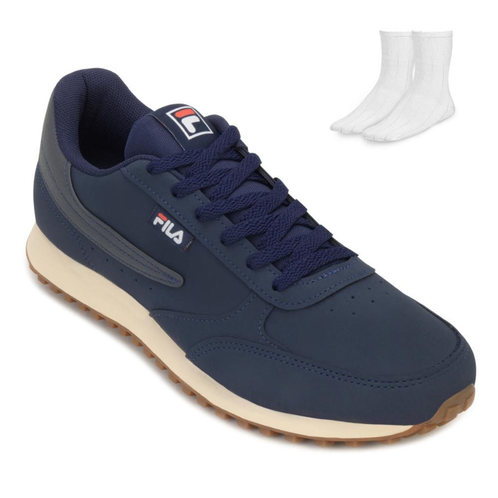 Tênis Fila Renno Classic Masculino + 1 Par De Meia