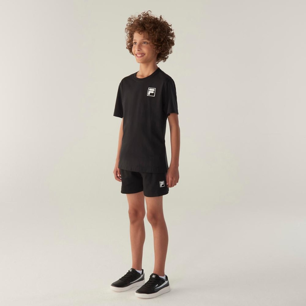 Shorts Fila Moletom White F-Box Infantil