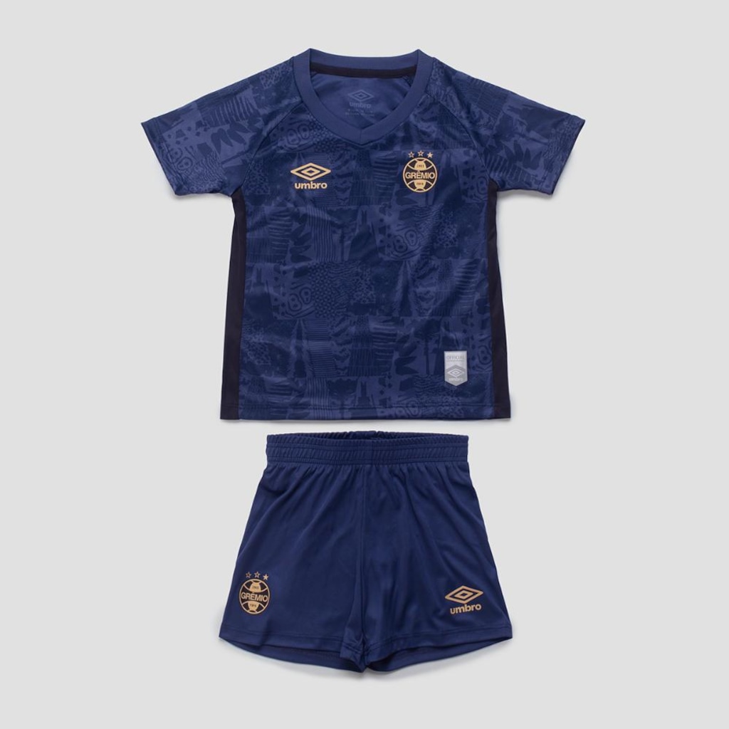 Kit Uniforme de Futebol Infantil do Grêmio III 25/26 Umbro Menino
