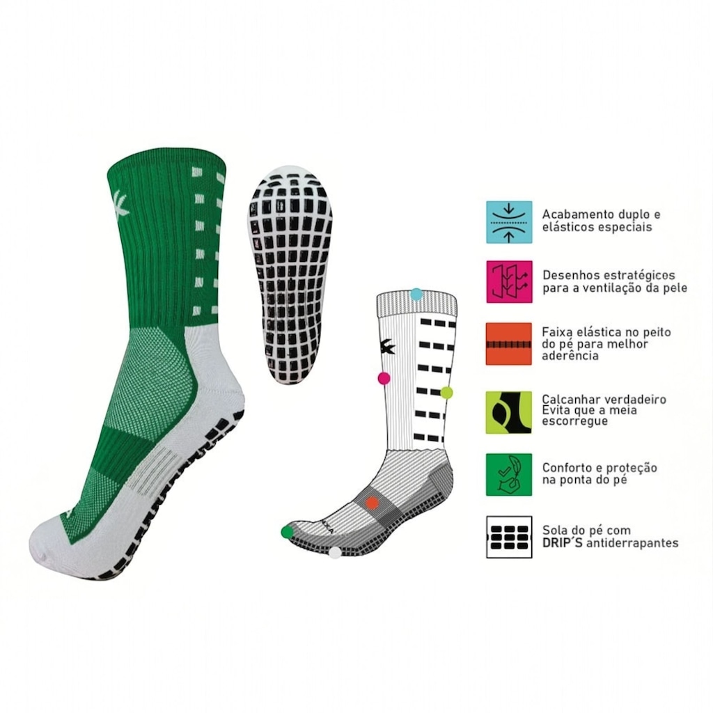 Imagem 2 do produto Meia Kanxa Antiderrapante Sport Infinit Unissex