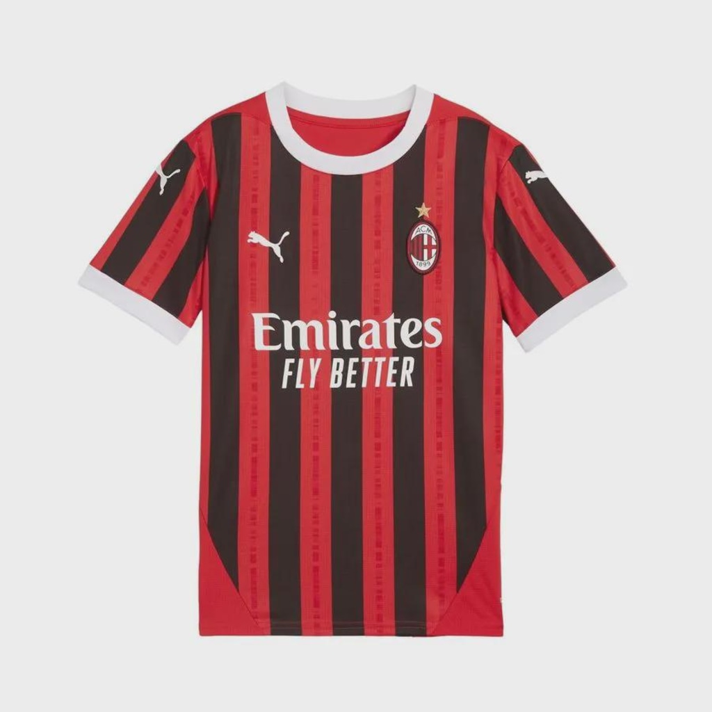 Camisa Ac Milan I 24/25 Puma Infantil