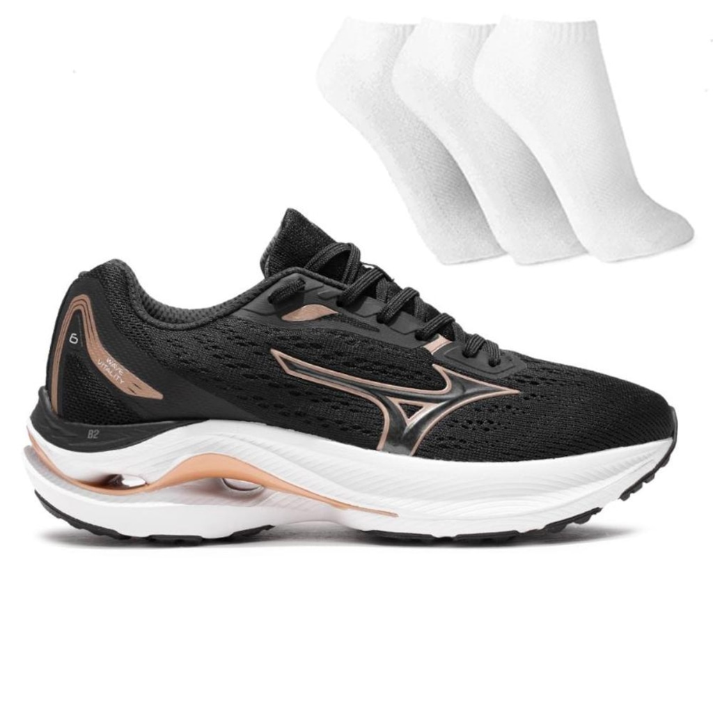Tênis Feminino Mizuno Wave Vitality 6 + 3 Pares de Meias