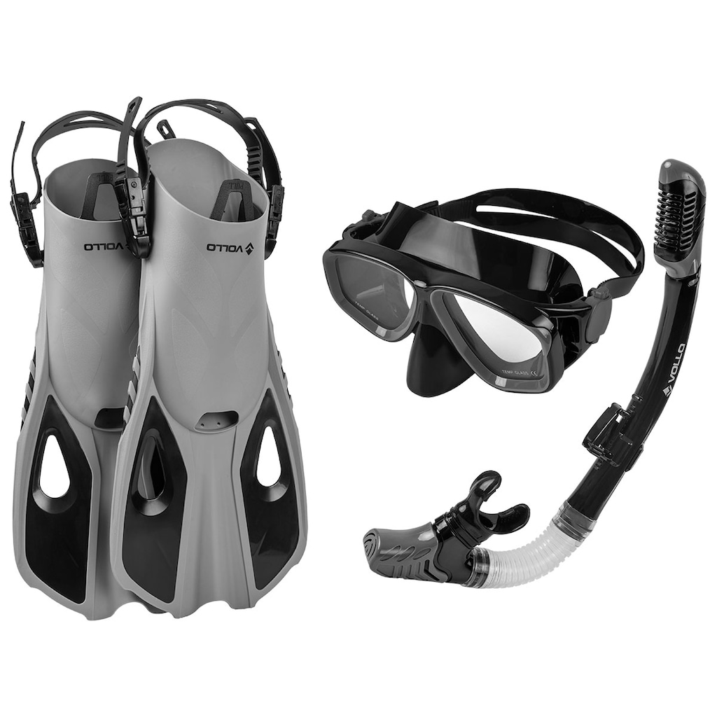 Kit de Mergulho Vollo Máscara + Snorkel - Nadadeira 35 a 39