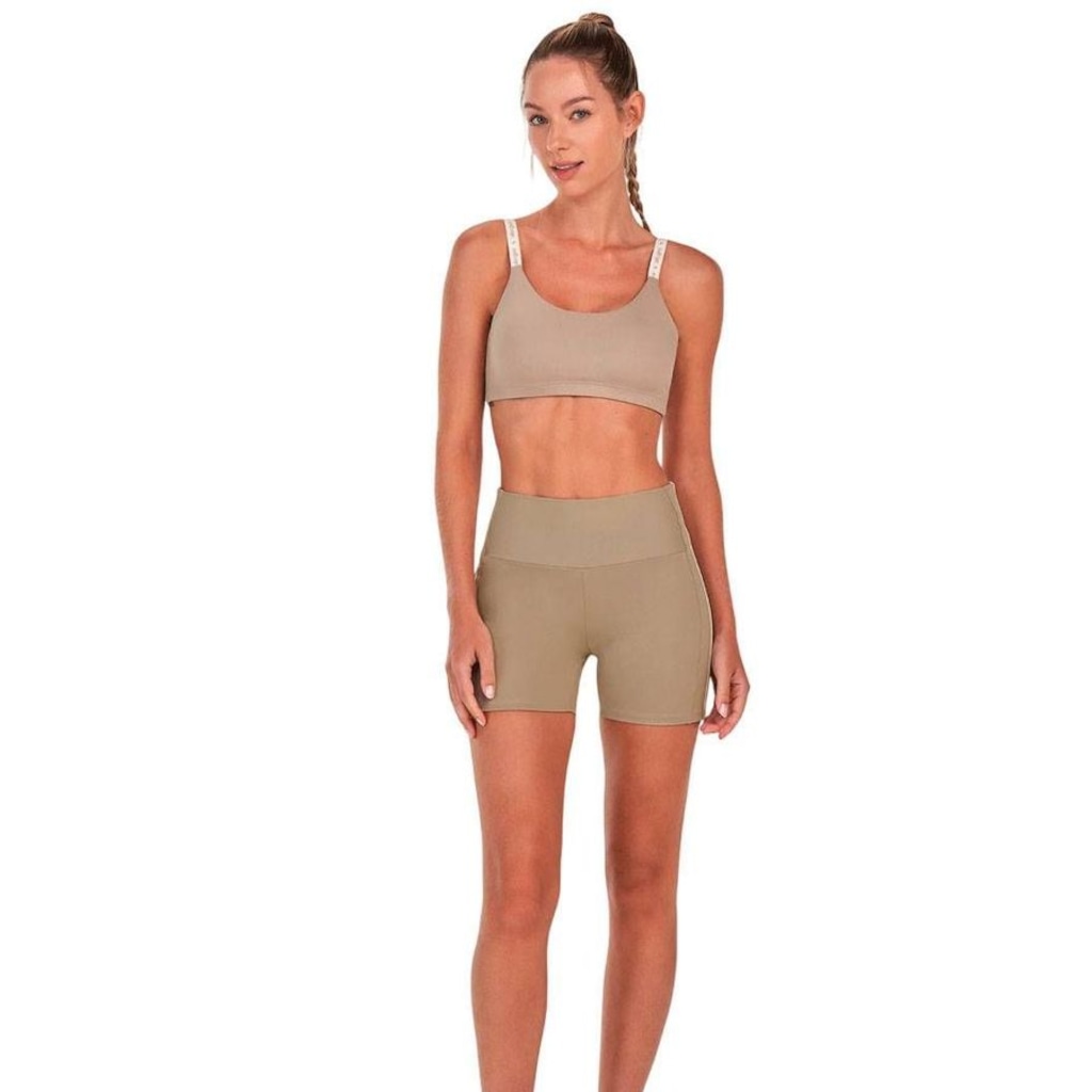 Bermuda Alto Giro Elástico Personalizado Feminina