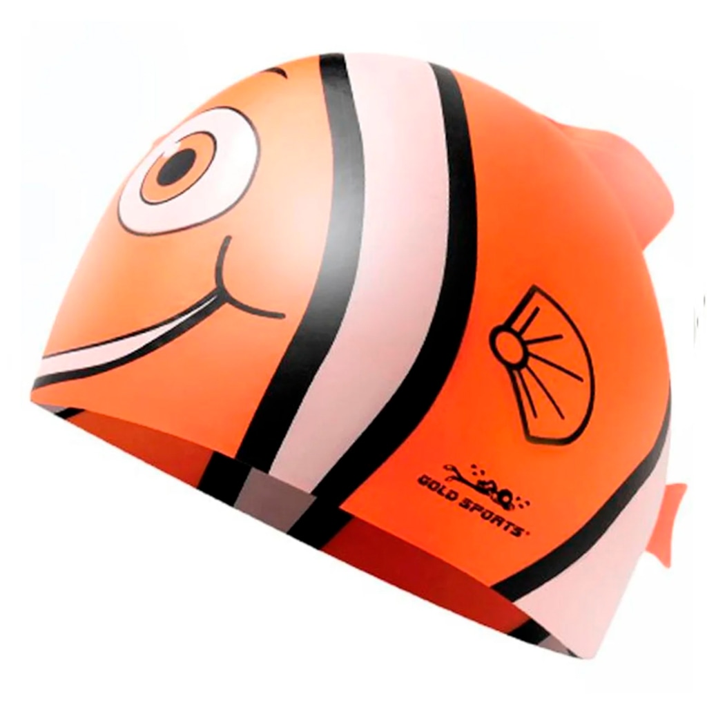 Touca de Natação Gold Sports Kids Fish de Silicone