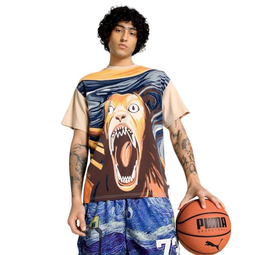 Camiseta Oversized Puma Dylan Exhibit Basketball Masculina