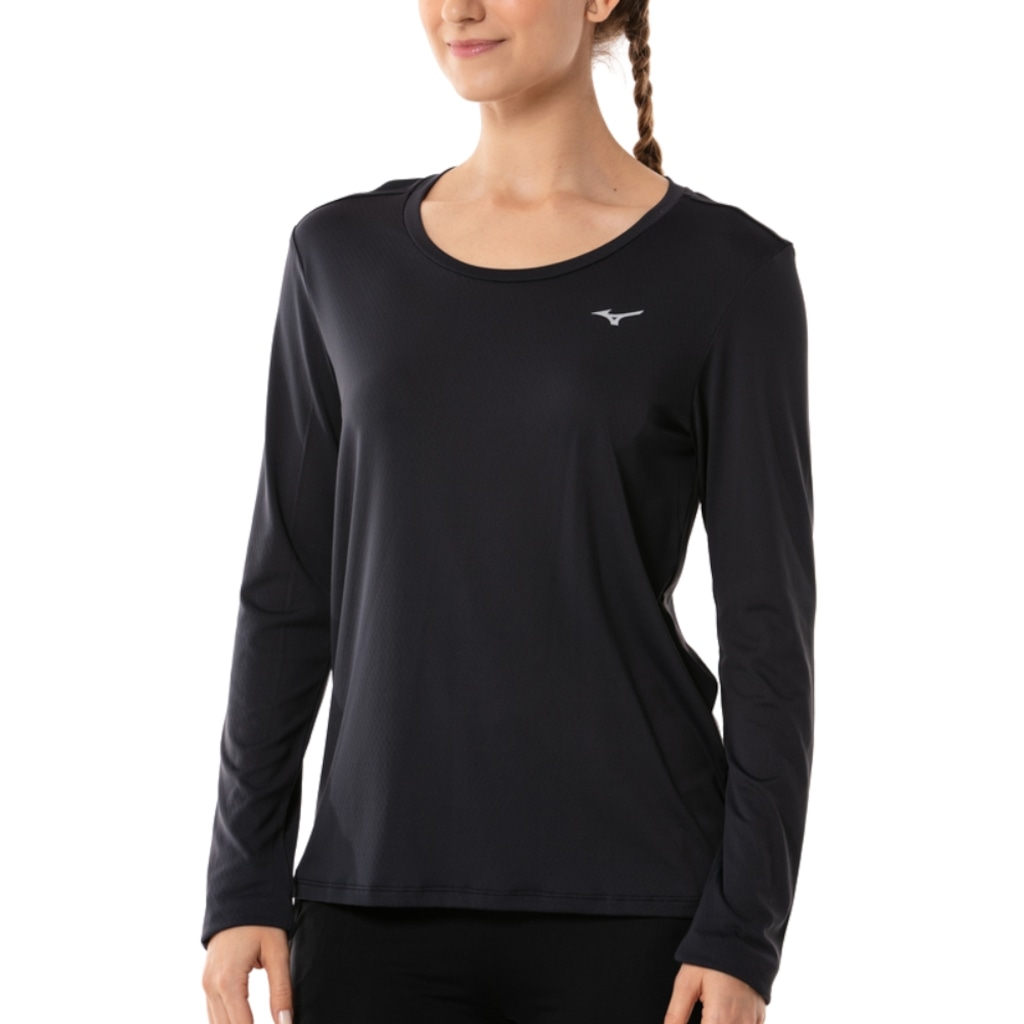Camiseta Mizuno Nirvana Manga Longa Preto - Feminino