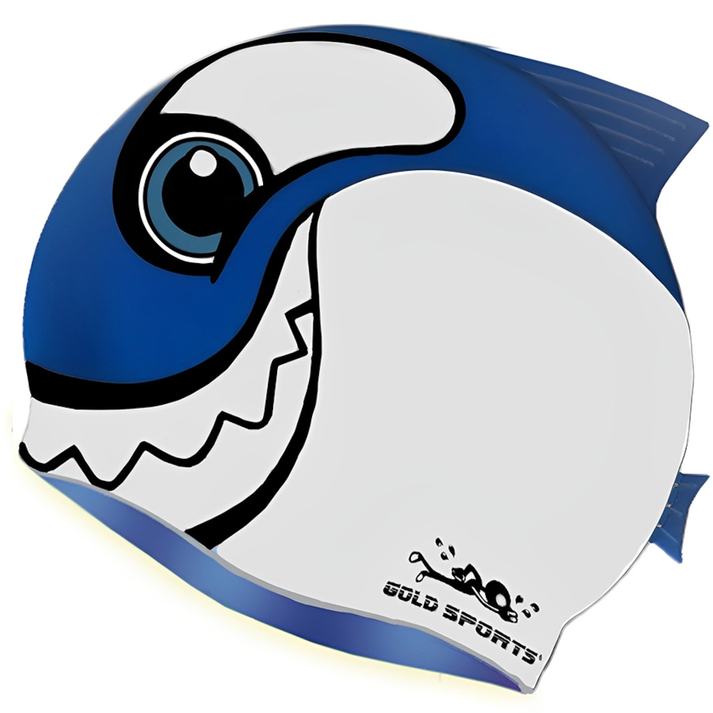 Touca de Natação Gold Sports Happy Shark Infantil