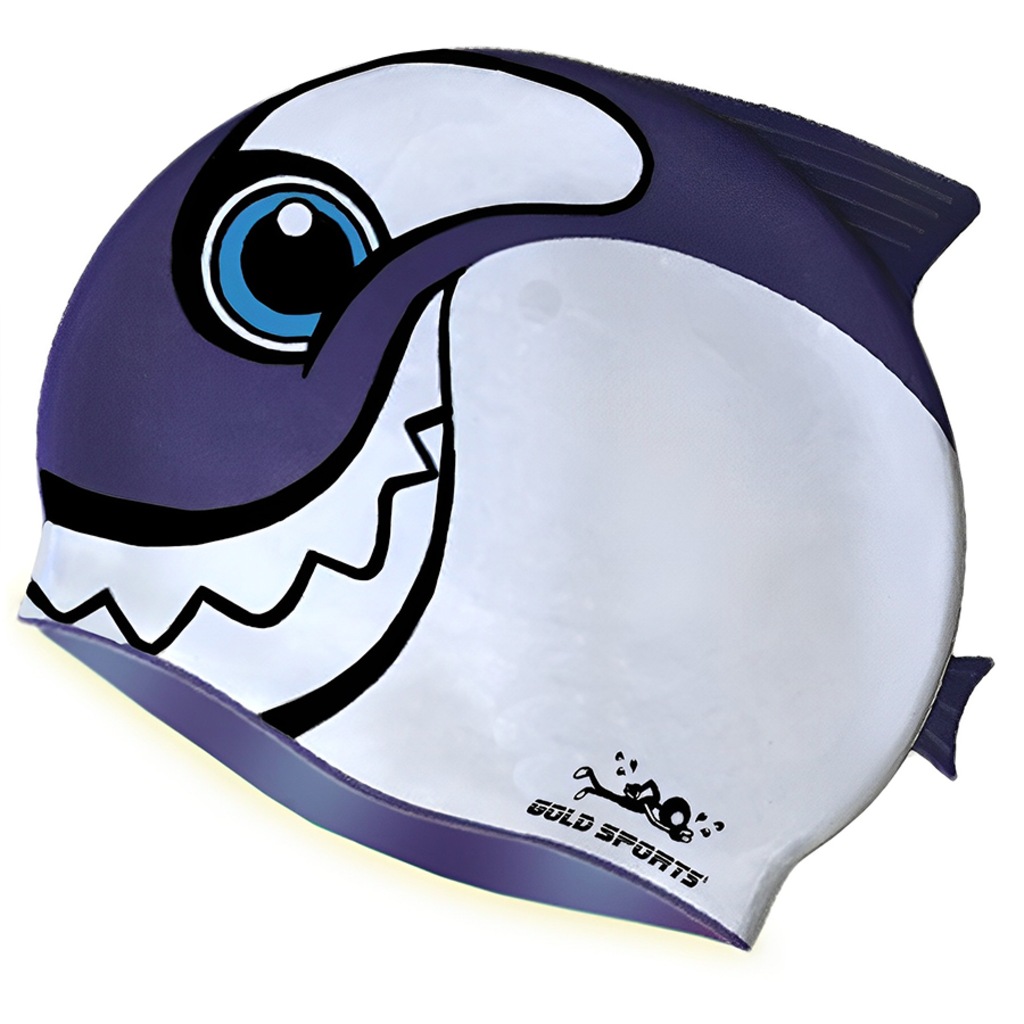 Touca de Natação Gold Sports Happy Shark Infantil