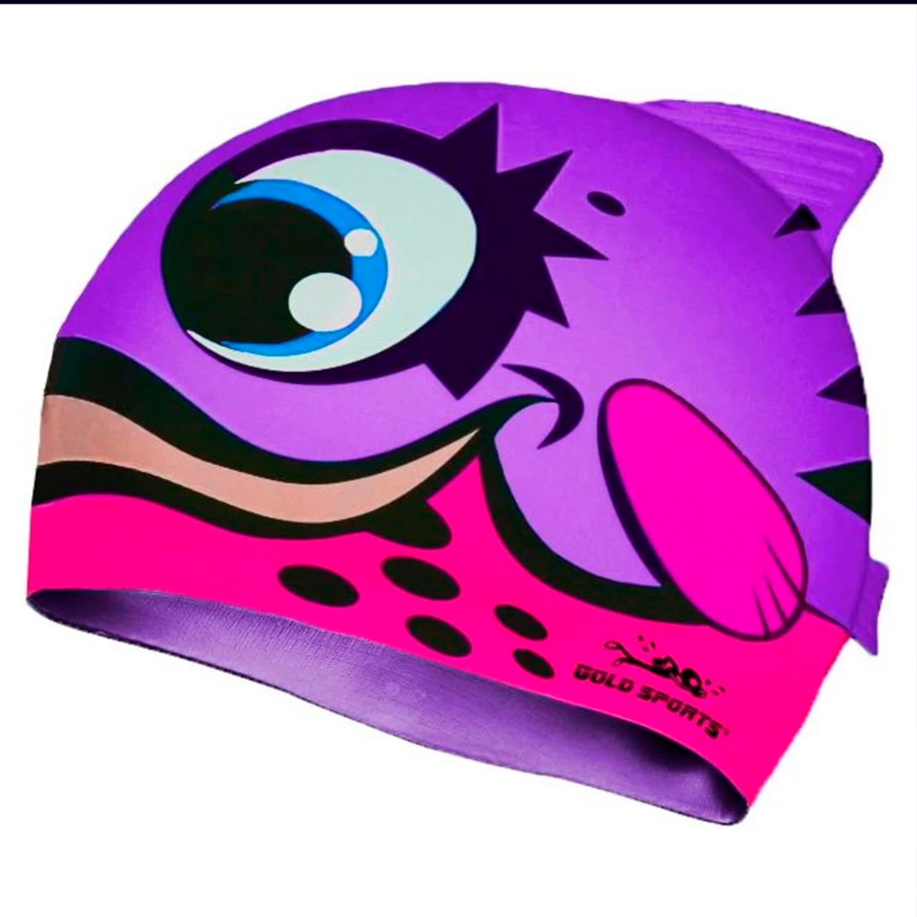 Touca de Natação Gold Sports Bad Fish Infantil