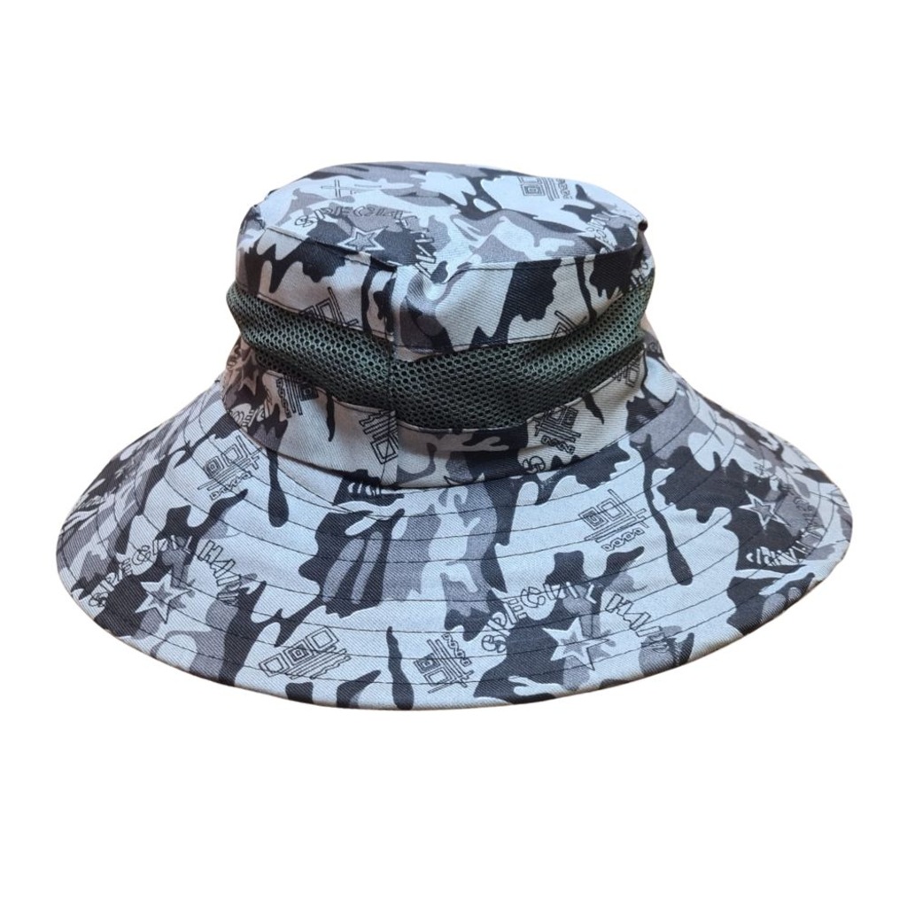 Chapéu DK Camuflado Australiano Canavieiro Respirável Pesca