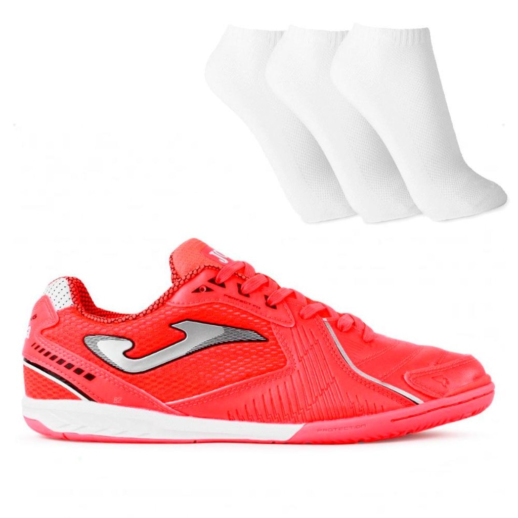 Chuteira De Futsal Joma Dribling Futebol de Salão + 3 Pares de Meias Unissex