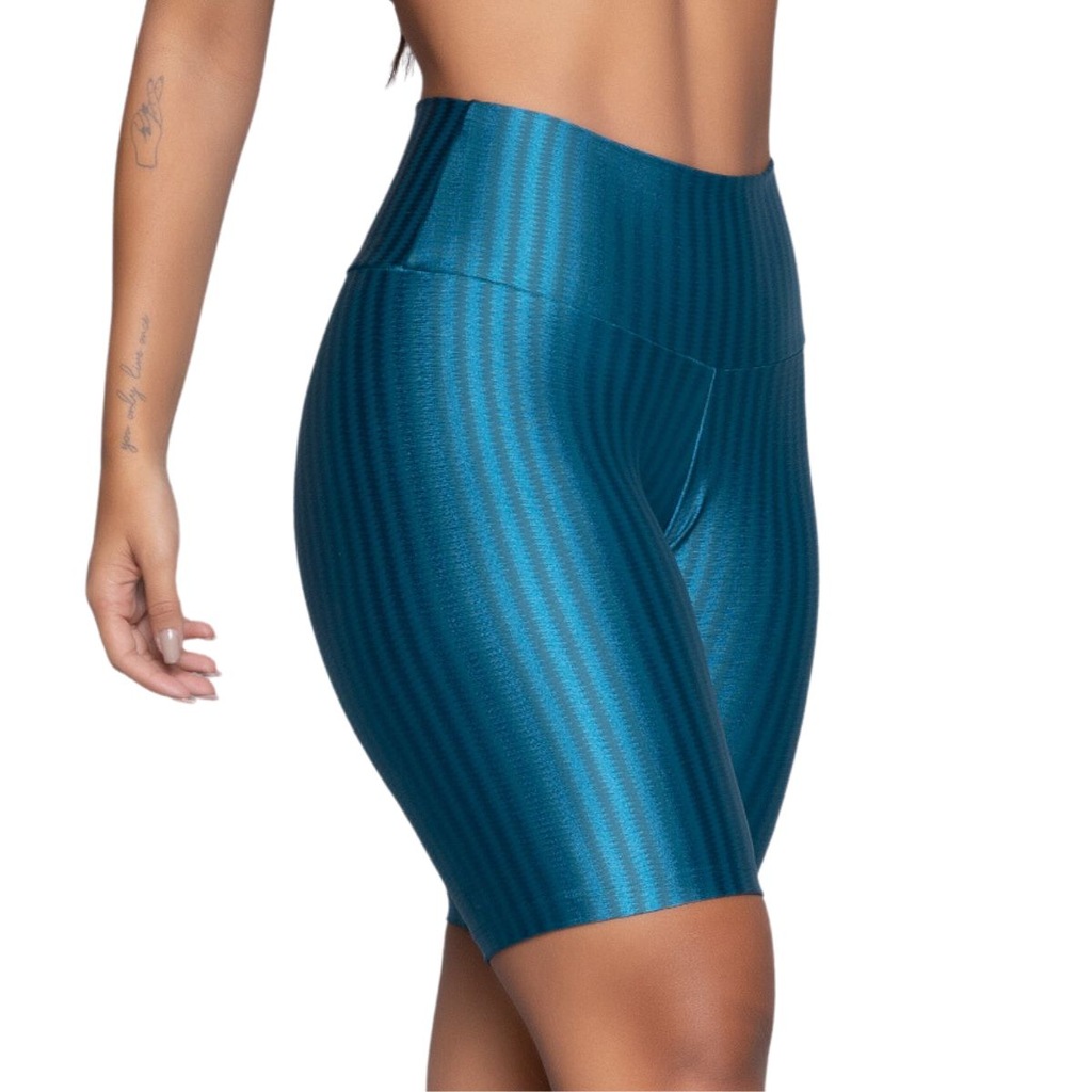 Imagem 2 do produto Bermuda Fitness New Zig 3D Vekyo Poliamida Cós Alto - Moda Feminina