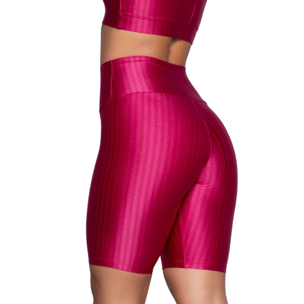 Imagem 2 do produto Bermuda Fitness New Zig 3D Vekyo Poliamida Cós Alto - Moda Feminina