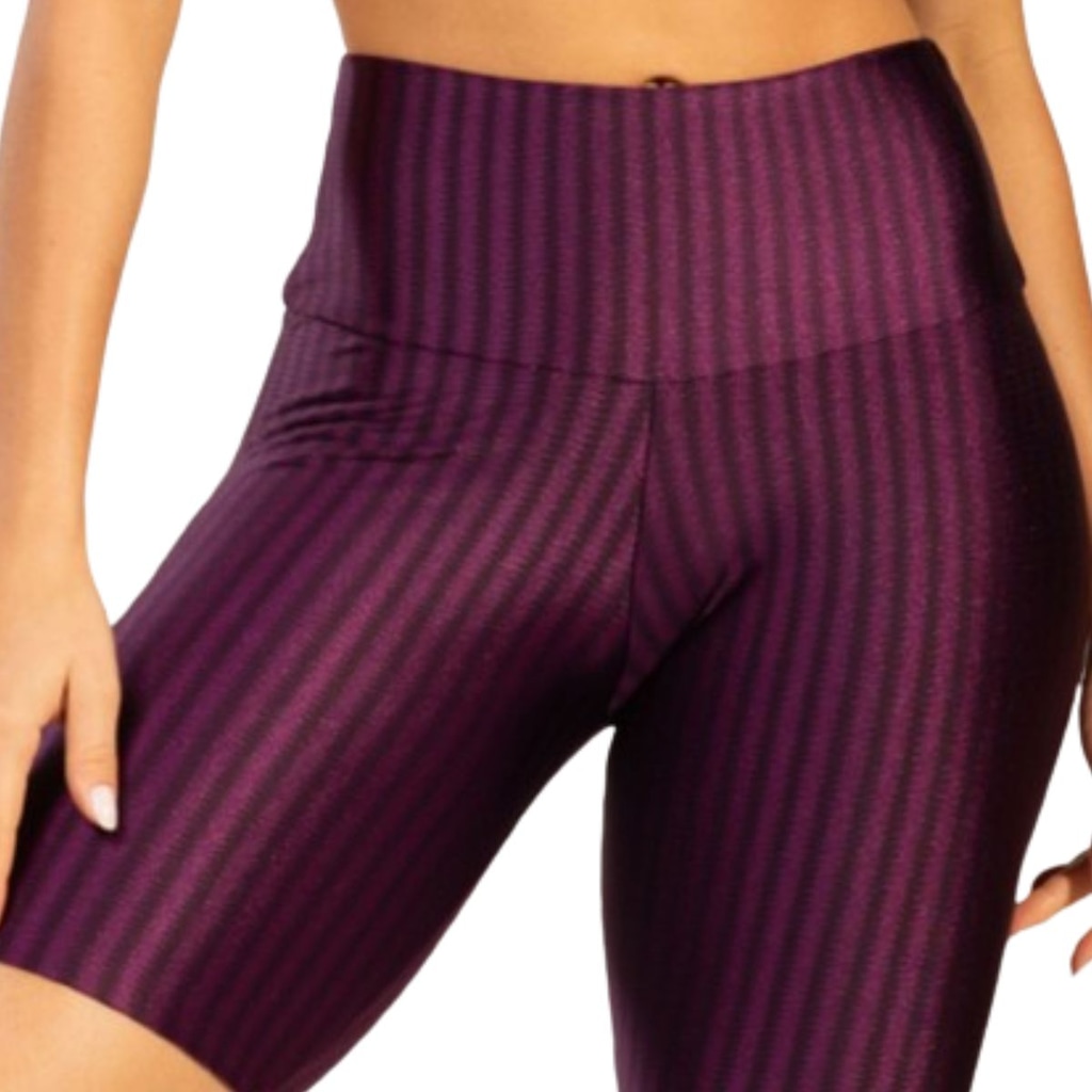 Bermuda Fitness New Zig 3D Vekyo Poliamida Cós Alto - Moda Feminina