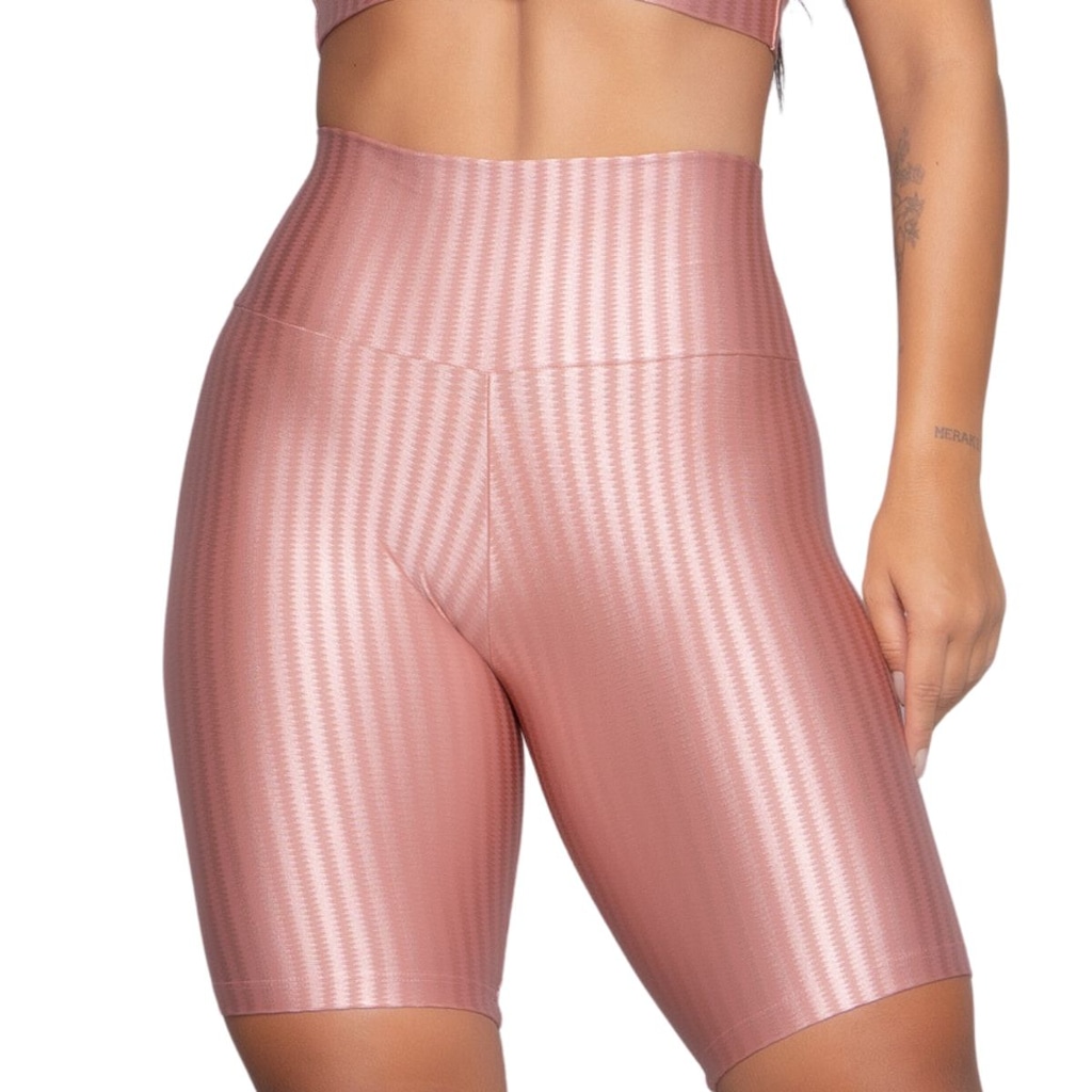 Imagem 2 do produto Bermuda Fitness New Zig 3D Vekyo Poliamida Cós Alto - Moda Feminina