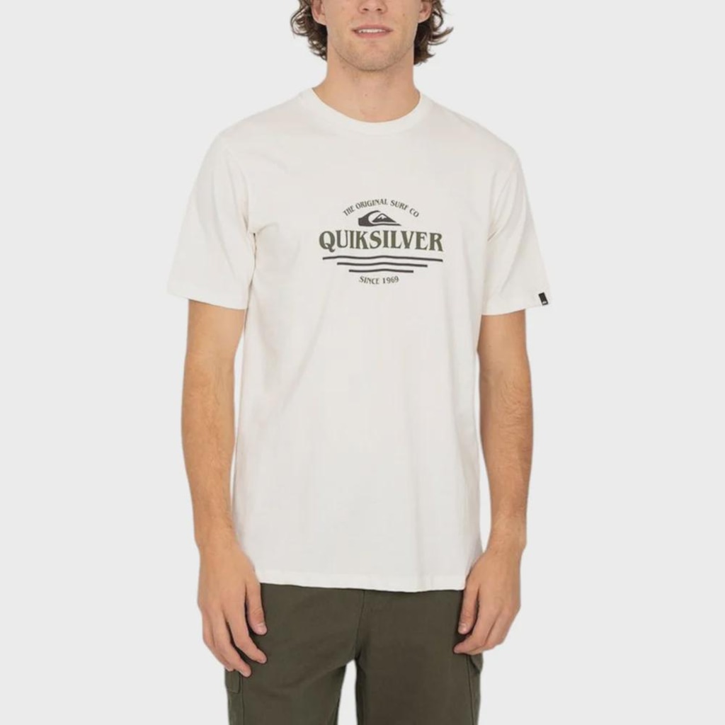 Camiseta Quiksilver Type Line Snow Masculina