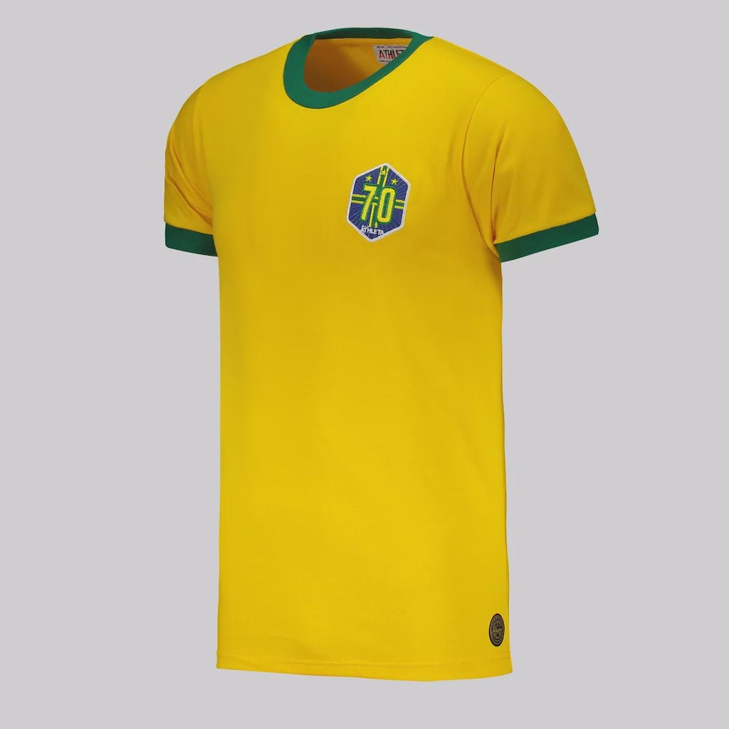 Camisa Brasil Retrô 1970 Masculino - Foto 2