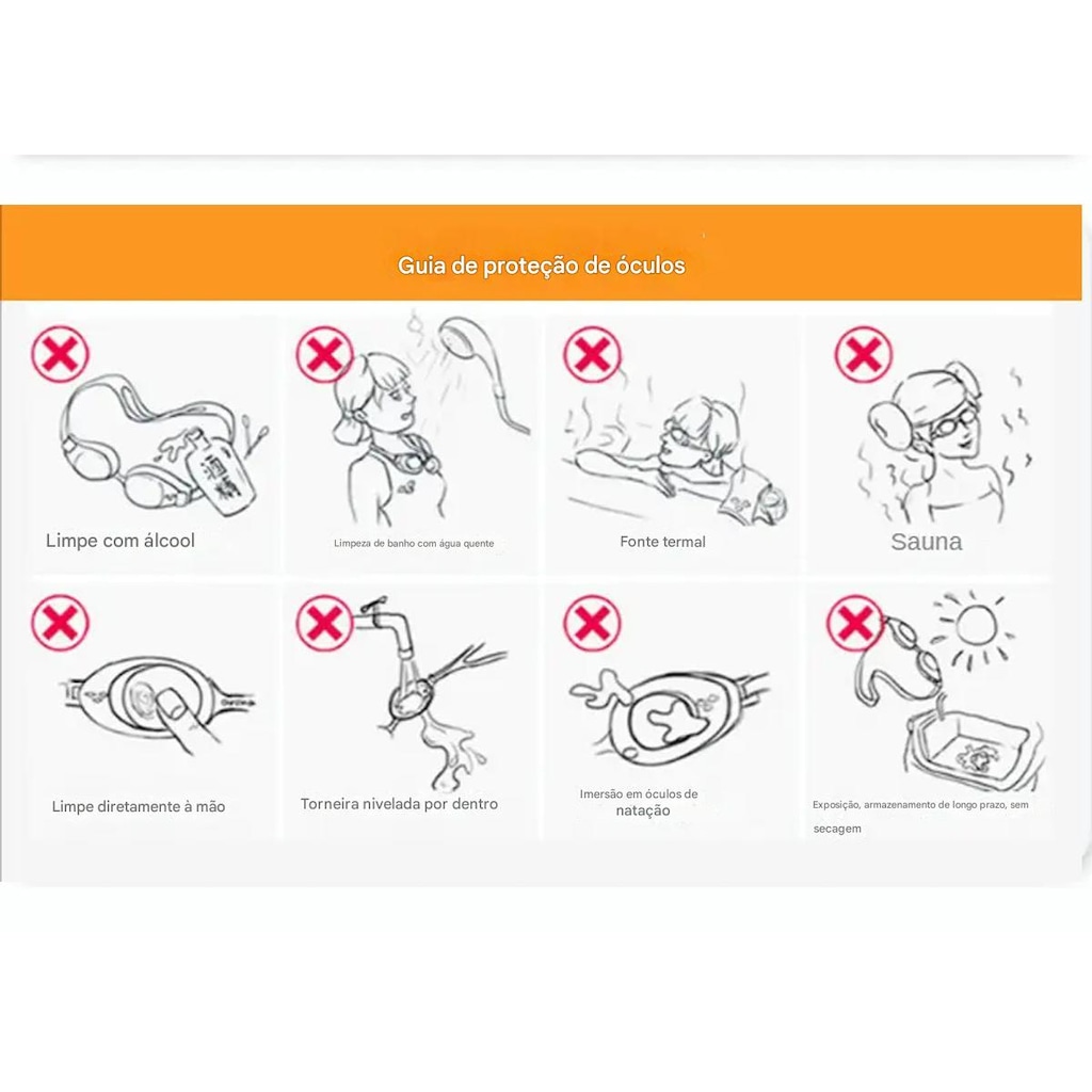 Imagem 5 do produto Oculos de Natação Gold Sports Orca Clear High Definition