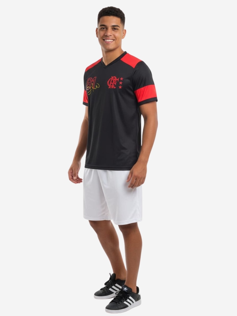 Imagem 3 do produto Camiseta do Flamengo Mengão Retrô Zico Número 10 Oficial 81 Masculina