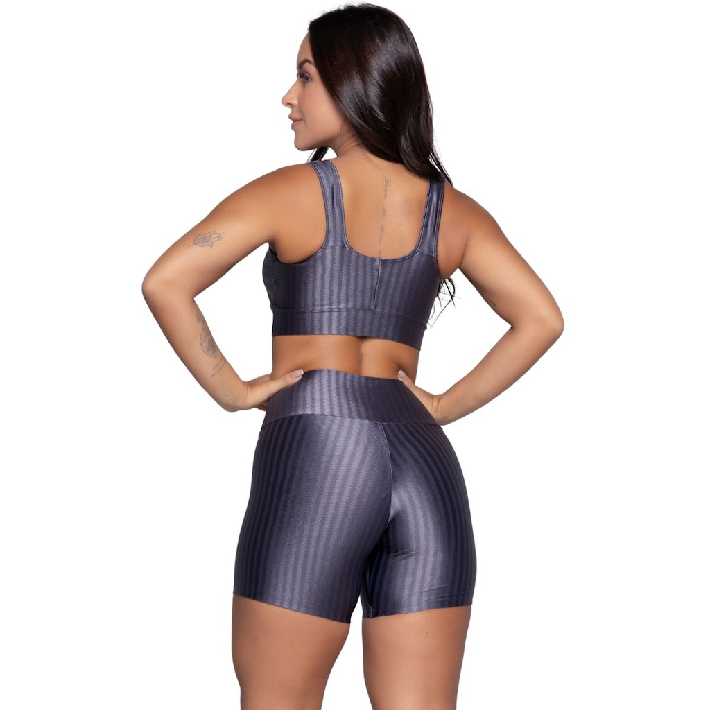 Imagem 3 do produto Conjunto Top e Short New Zig 3D Vekyo Bojo Compressão Moda Fitness