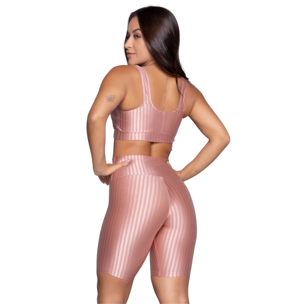 Imagem 3 do produto Conjunto Top e Bermuda New Zig 3D Vekyo Bojo Compressão Moda Fitness