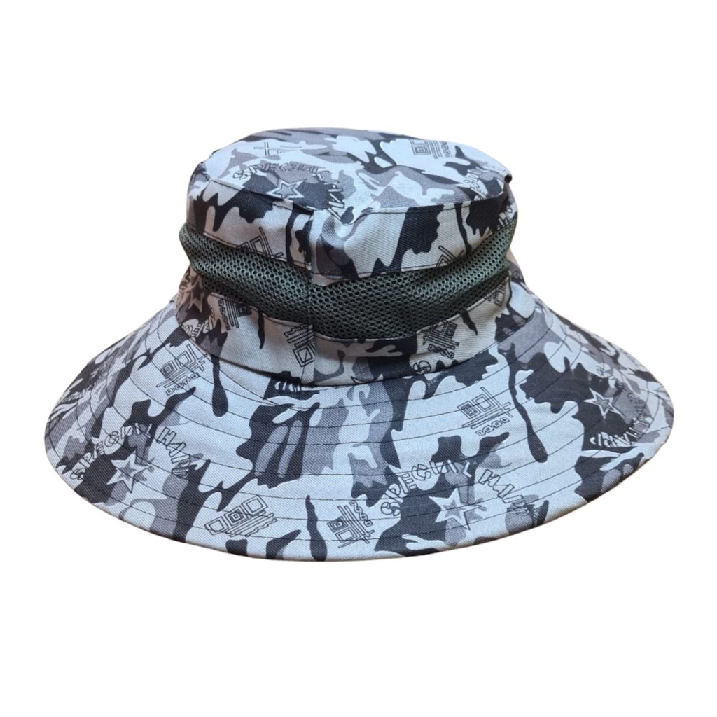 Chapéu Camuflado Australiano TJK Canavieiro Respirável Protetor Solar Pesca Trilha Camping