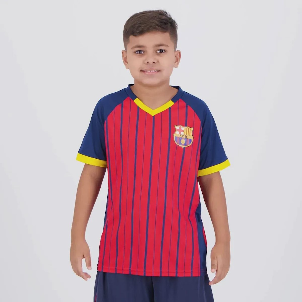 Imagem 2 do produto Camisa Barcelona Lewandowski 9 Culés FutFanatics Infantil