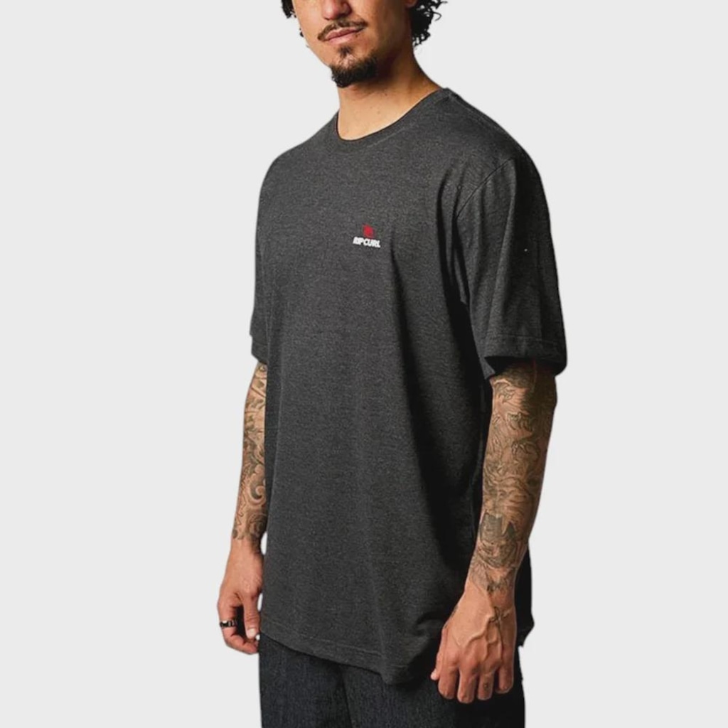 Camiseta Rip Curl Corporate Black Marley Masculina