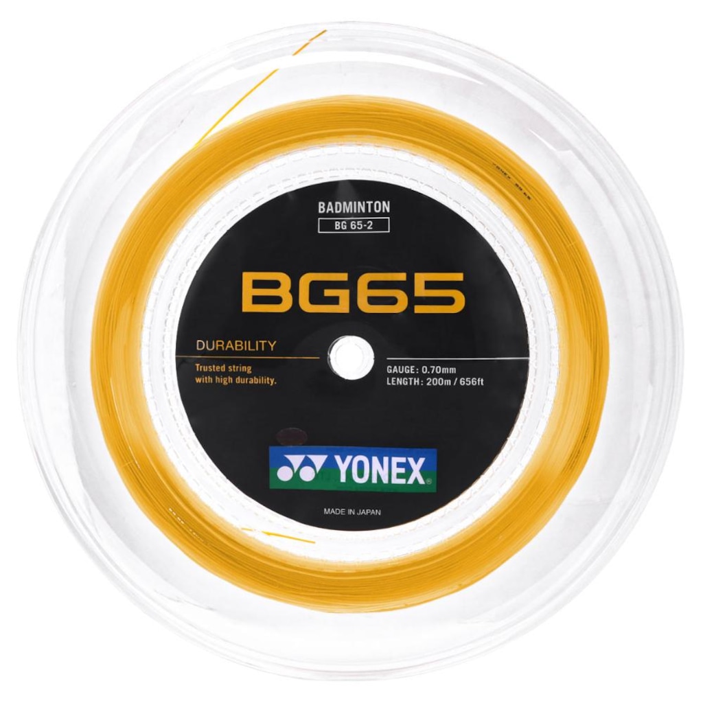 Corda Yonex BG-65 Para Badminton 0.70mm - Rolo com 200 Metros