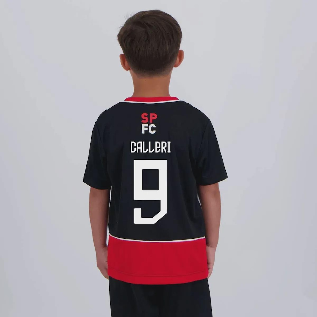 Camisa do São Paulo Calleri 9 Romper Infantil